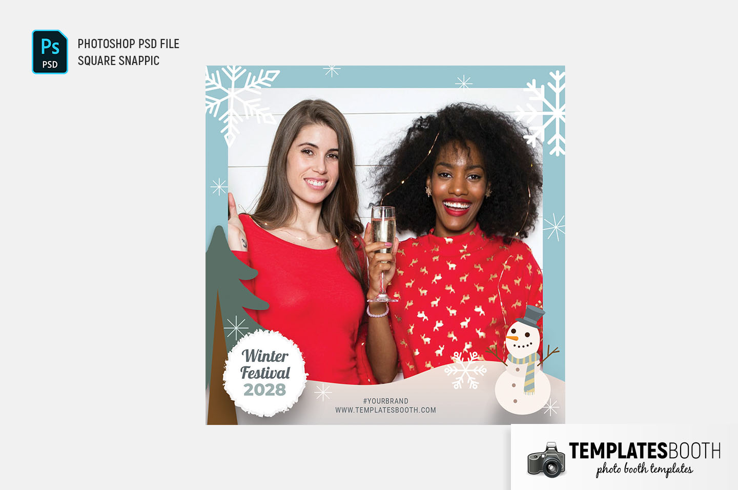 Winter Festival Photo Booth Template (Snappic)