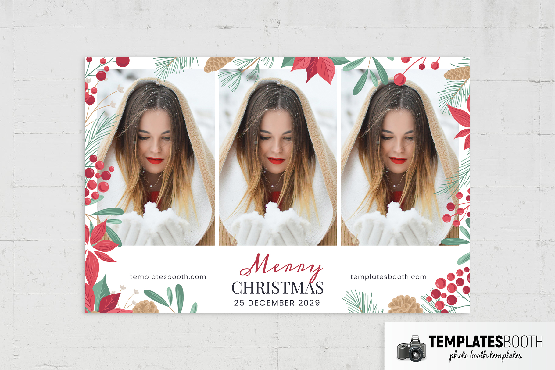 Elegant Christmas Photo Booth Template