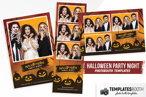 Halloween Party Night Photo Booth Template