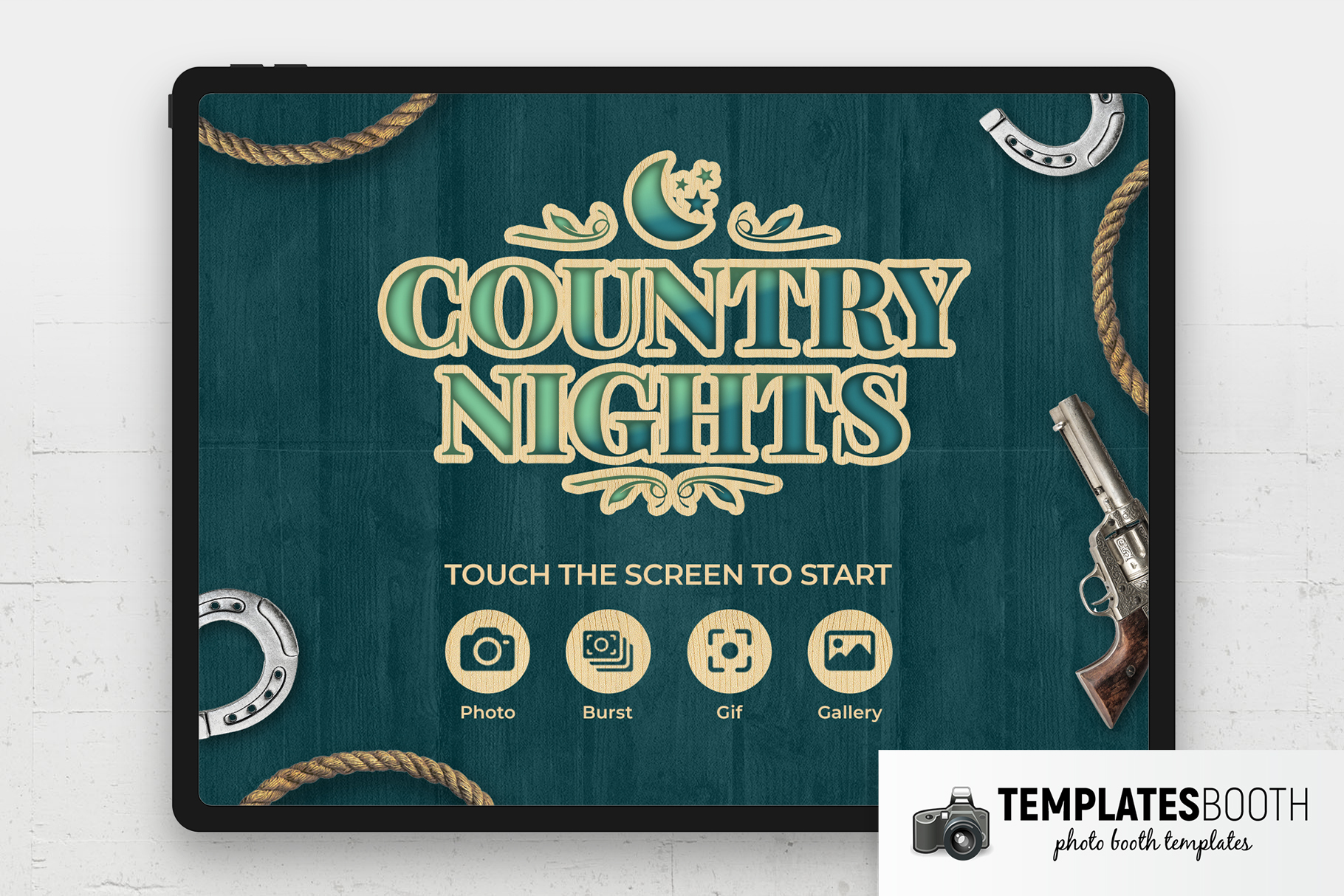 Country Nights Photo Booth Welcome Screen