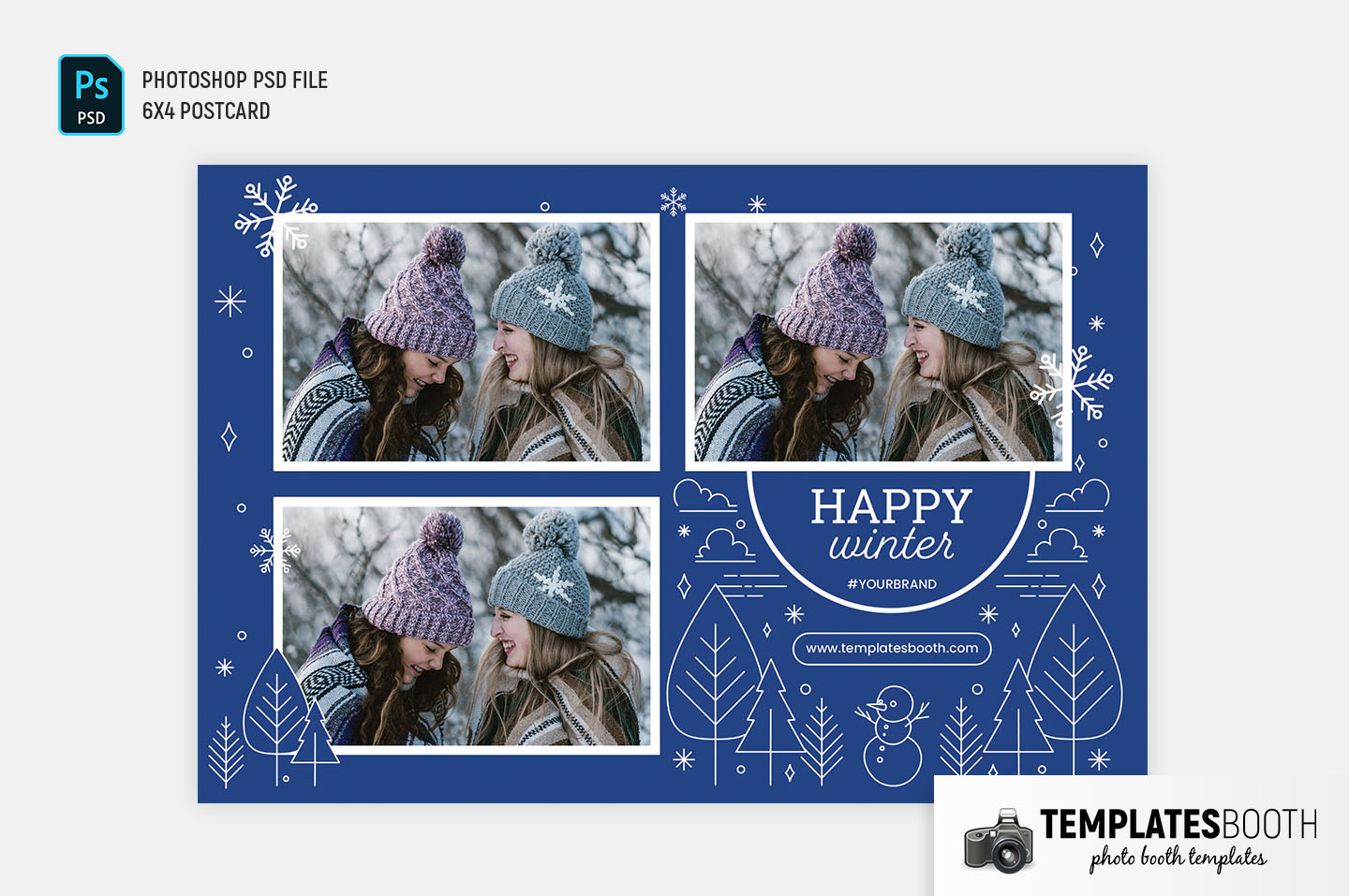 Ornate Winter Photo Booth Template