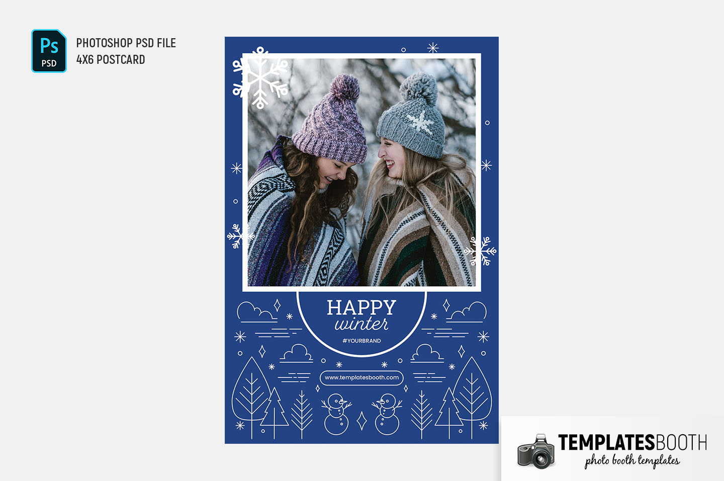 Ornate Winter Photo Booth Template