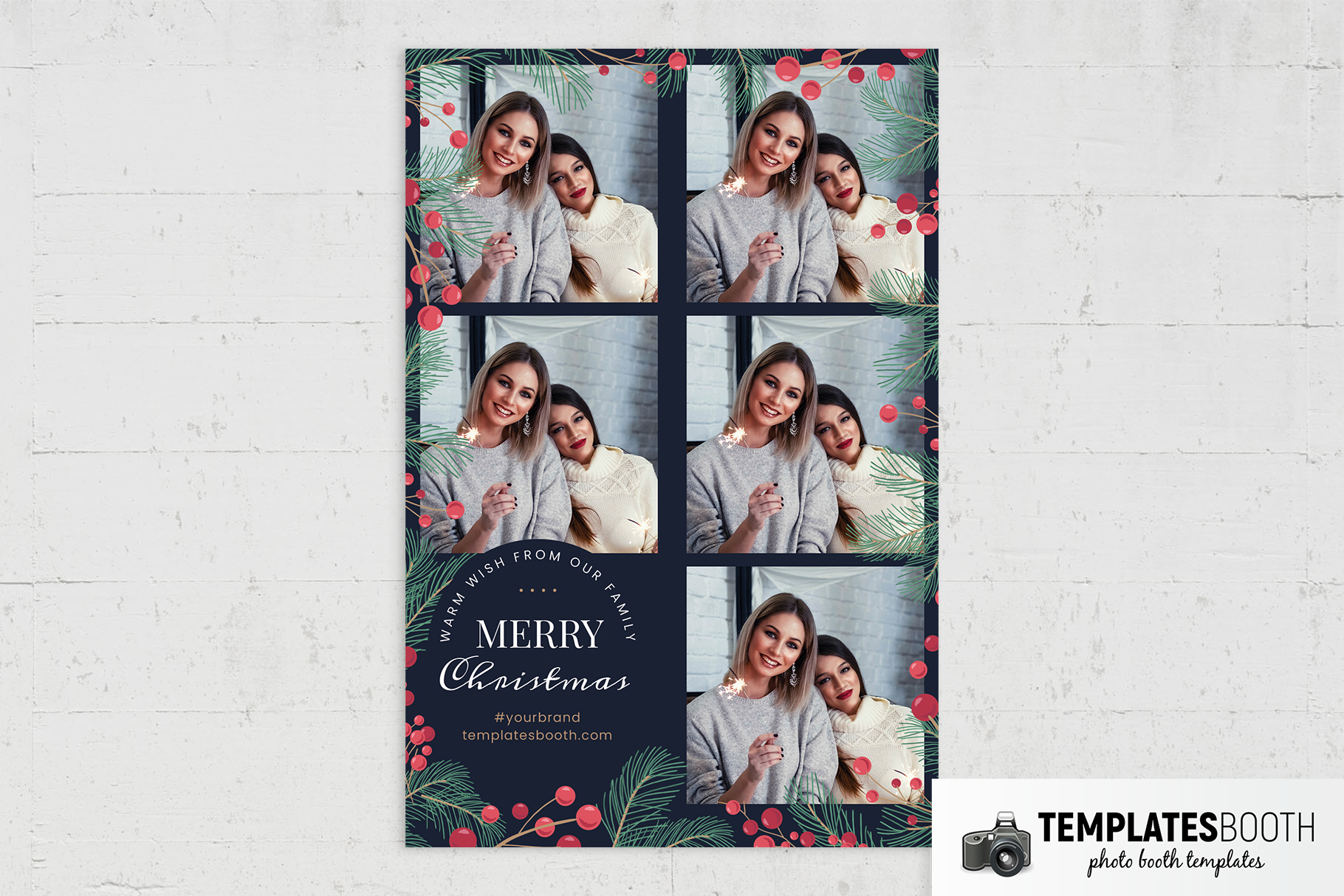 Simple Christmas Photo Booth Template