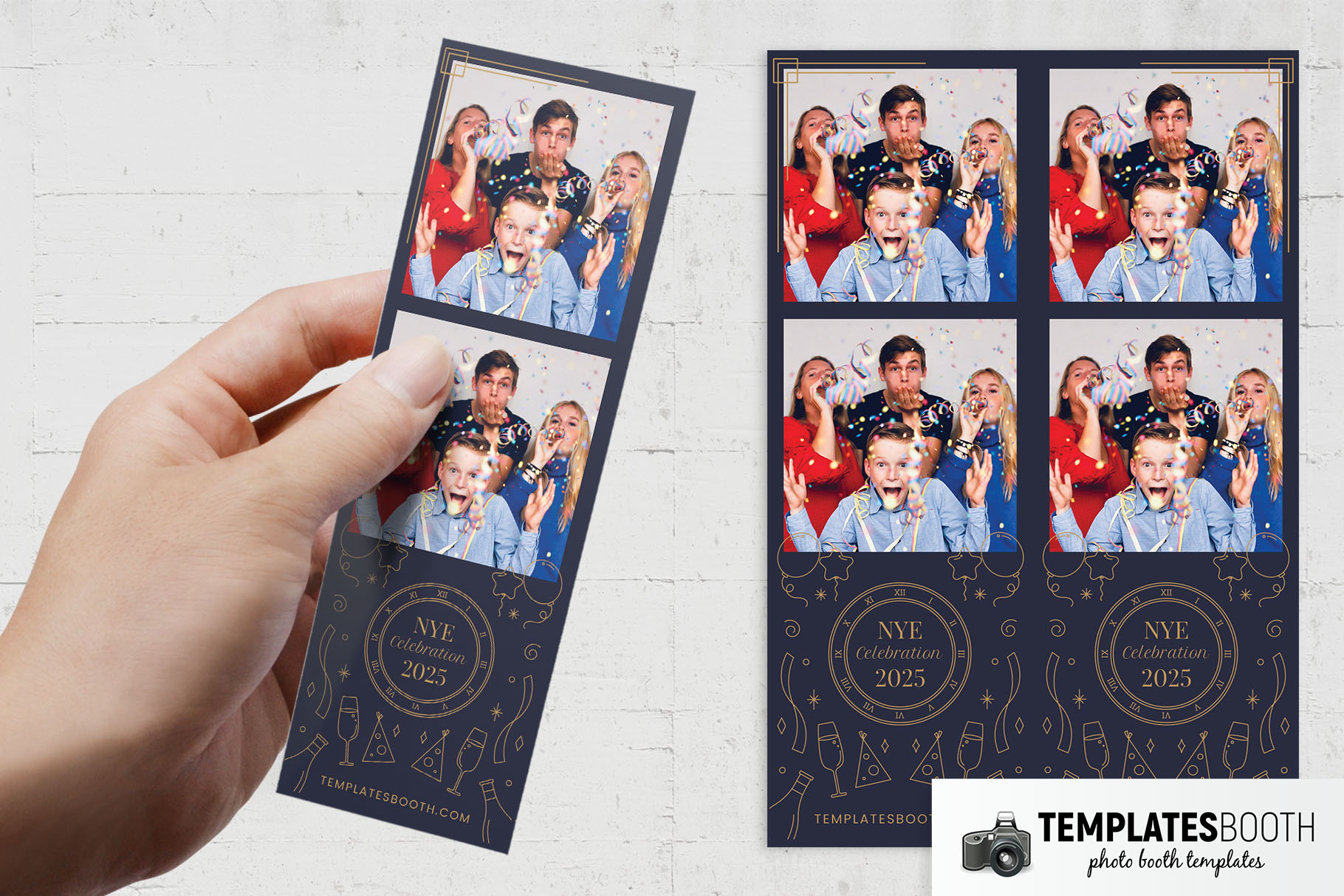 Ornate New Year's Eve Photo Booth Template
