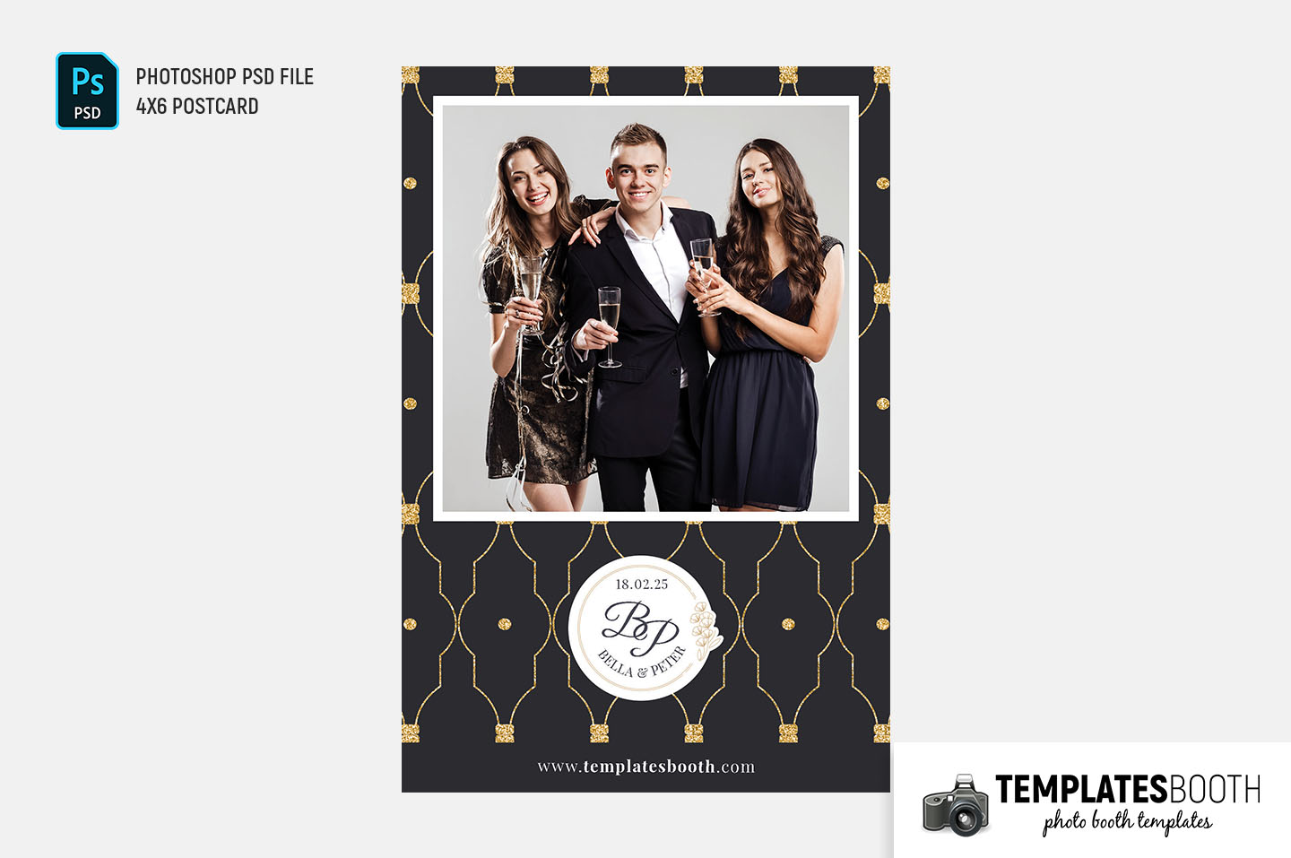 Deco Wedding Photo Booth Template