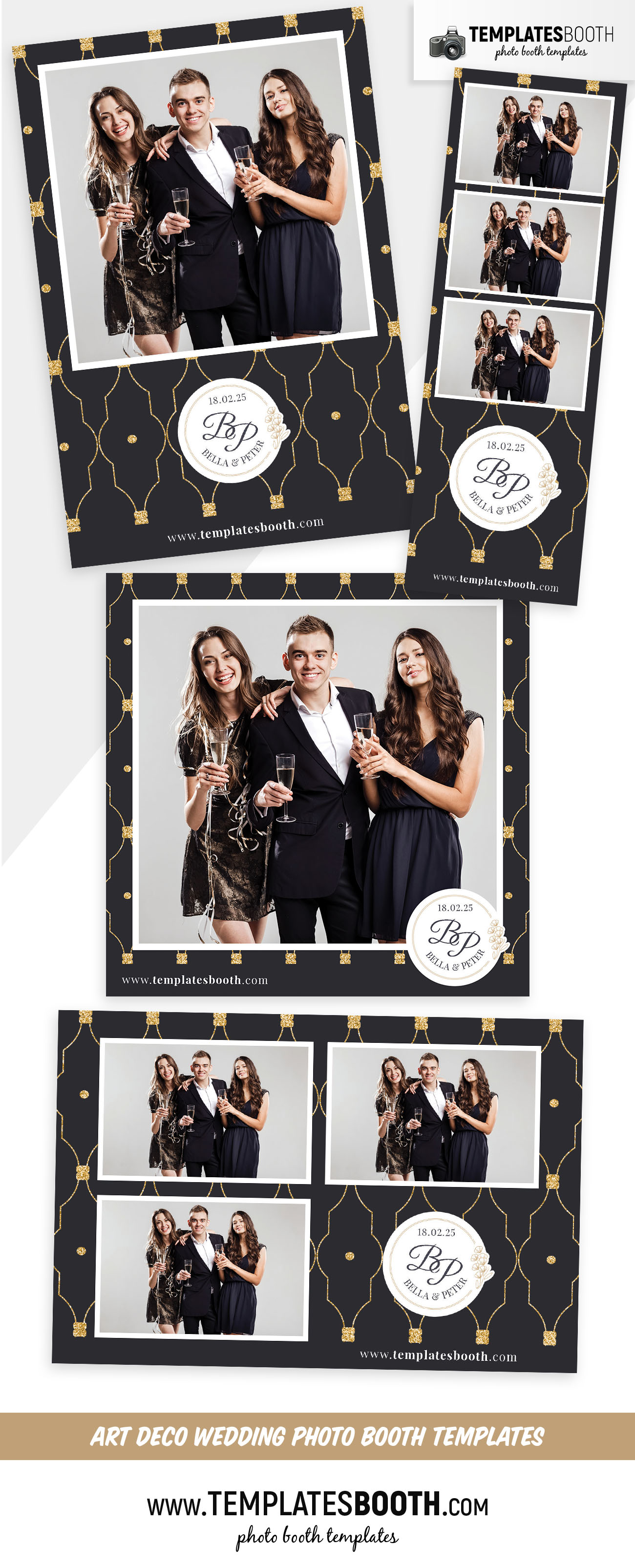 Deco Wedding Photo Booth Template