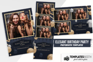 Elegant Birthday Party Photo Booth Template
