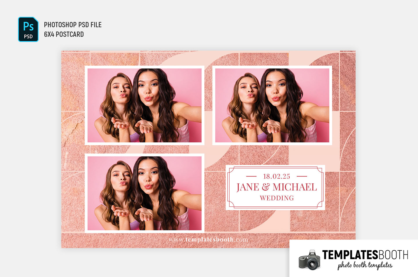 Rose Patterned Photo Booth Template