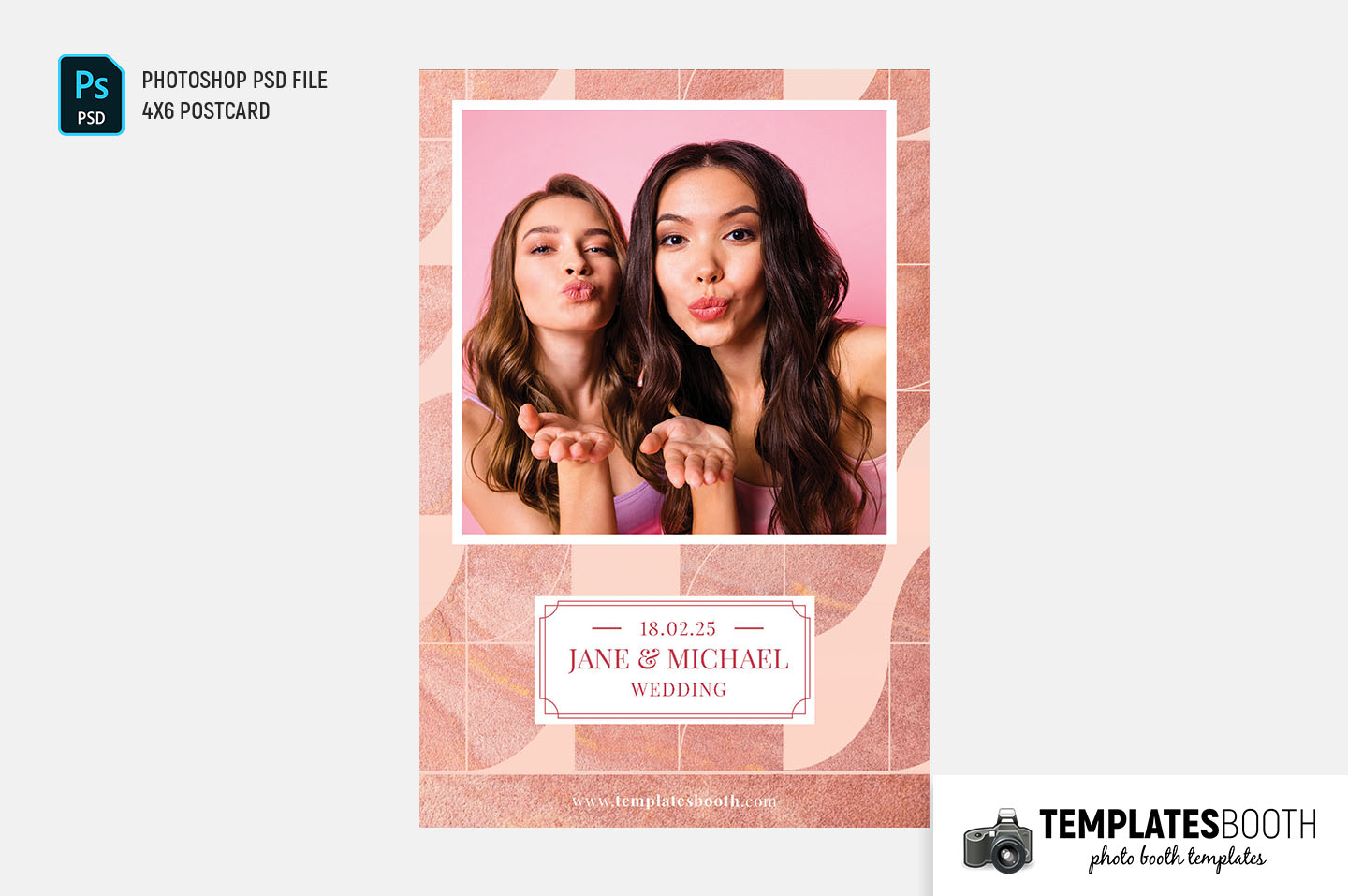 Rose Patterned Photo Booth Template