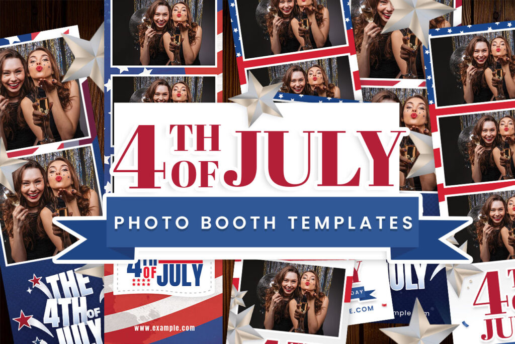 4th July Photo Booth Templates