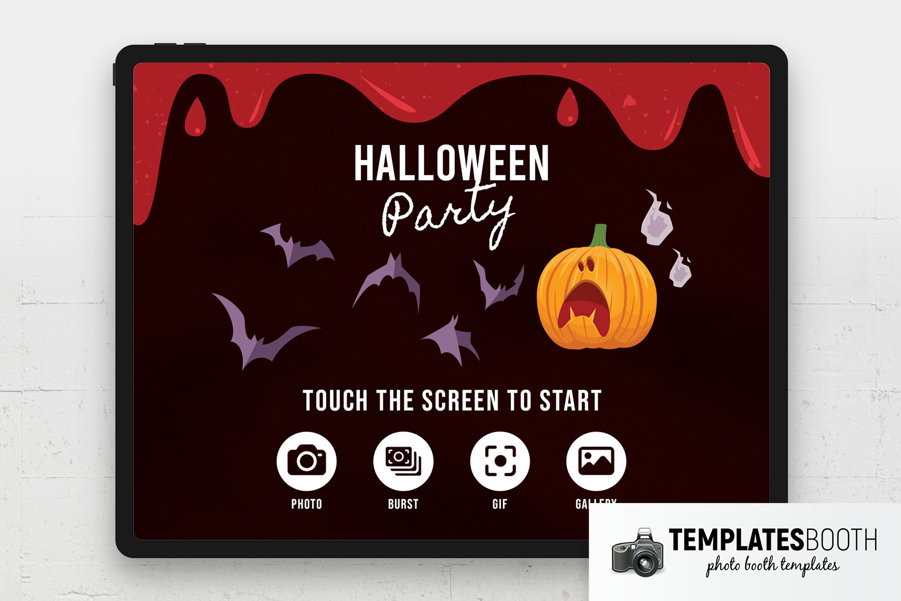Bloody Halloween Photo Booth Welcome Screen