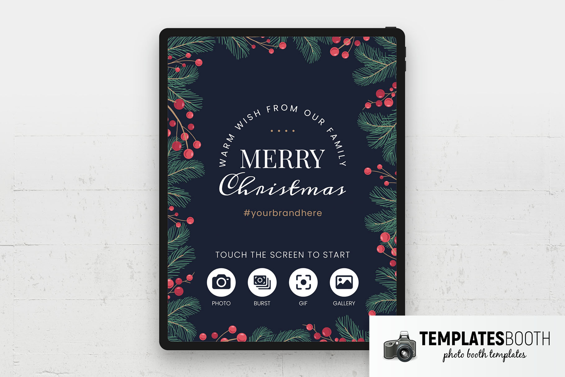 Simple Christmas Photo Booth Welcome Screen