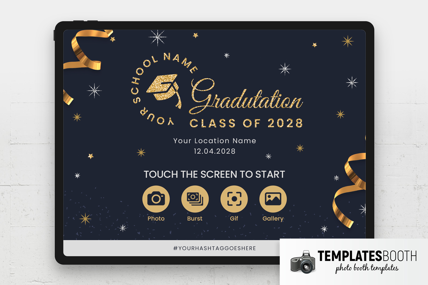 Graduation Celebration Photo Booth Welcome Screen