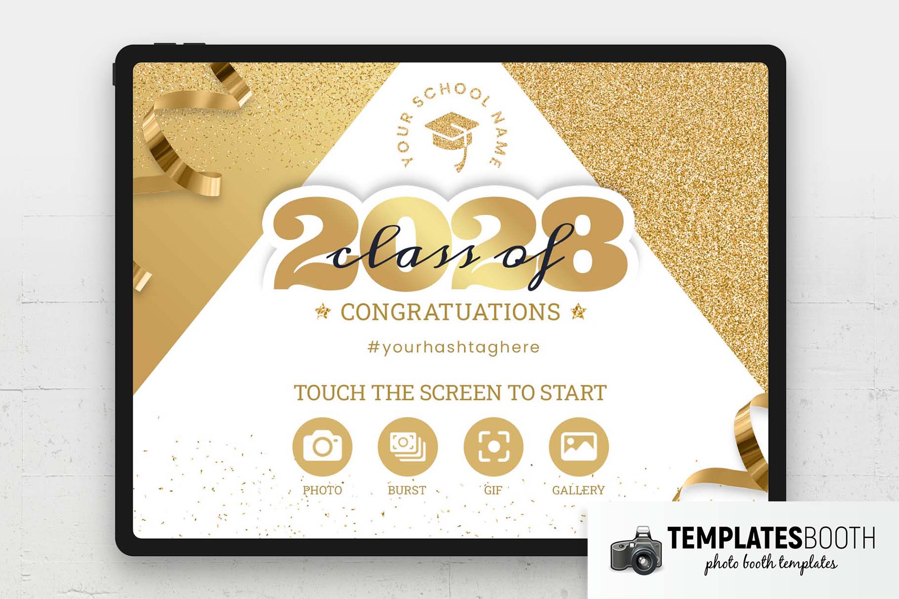 Graduation Celebration Photo Booth Welcome Screen