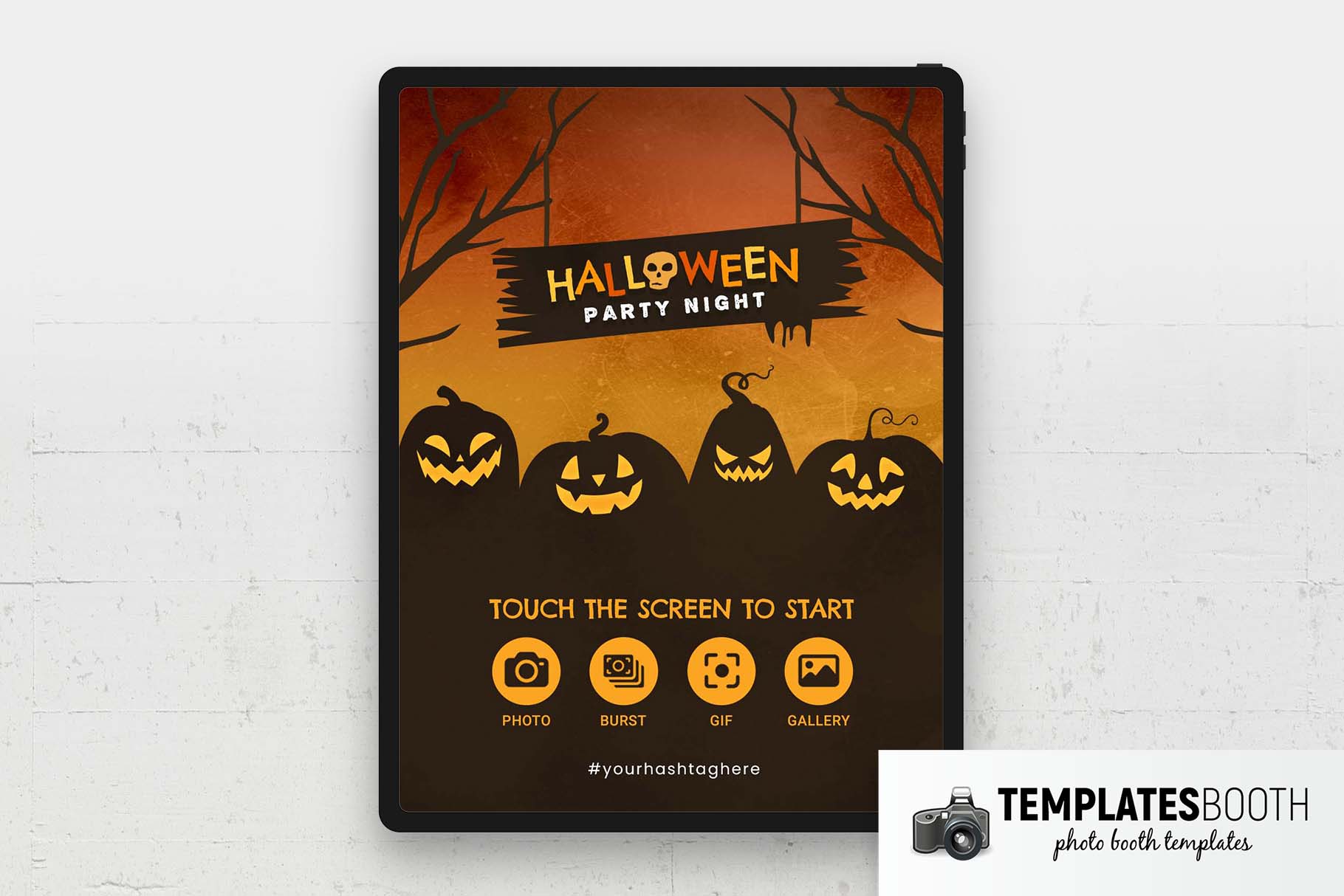 Halloween Party Night Photo Booth Welcome Screen