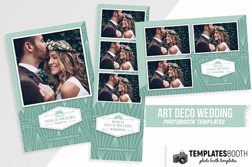 Peppermint Deco Art Deco Photo Booth Template