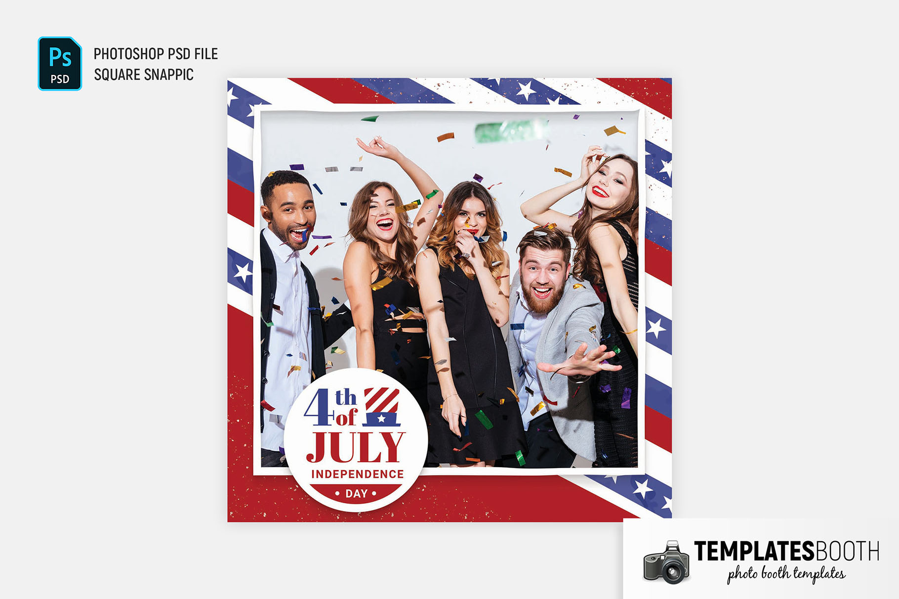 4th of July Photo Booth Template