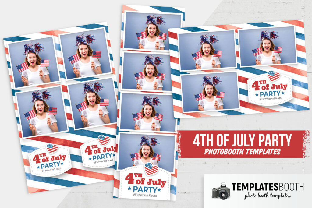 Free 4th of July Photo Booth Template