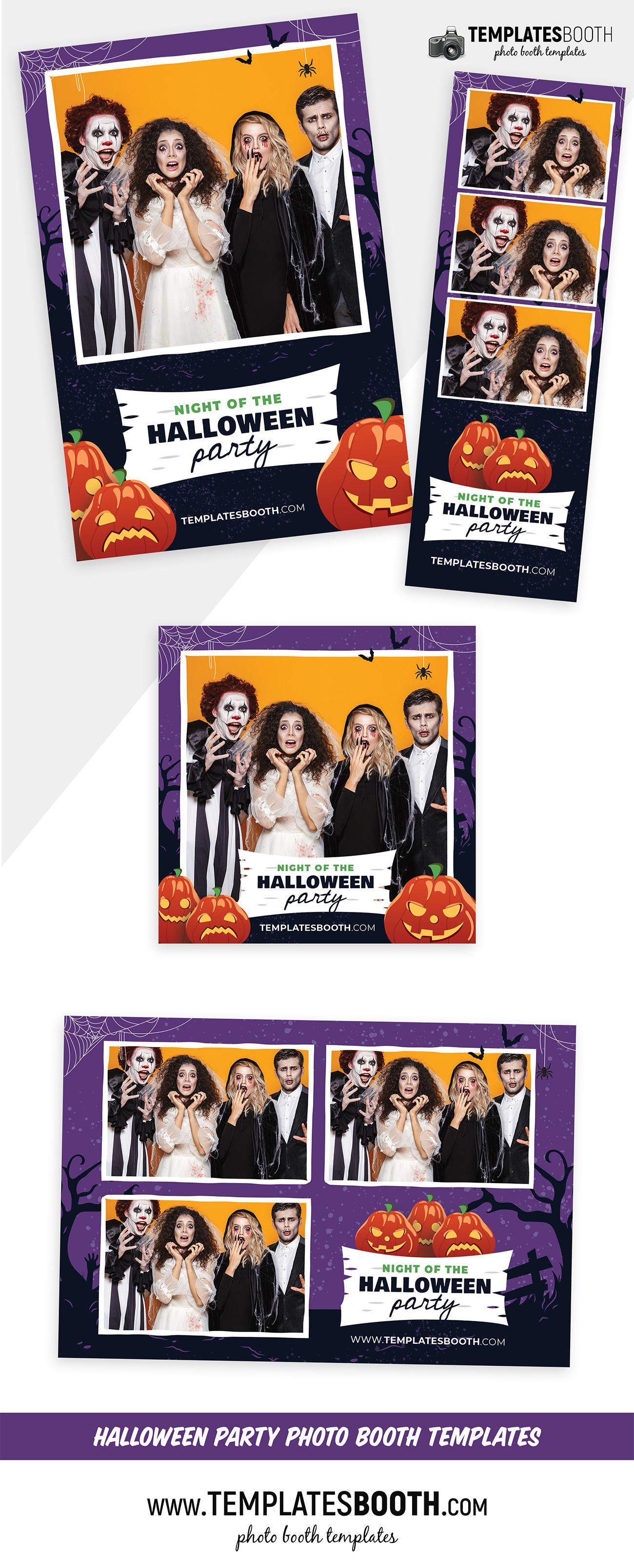 Halloween Photo Booth Template (PSD, PNG, DSLR Booth)