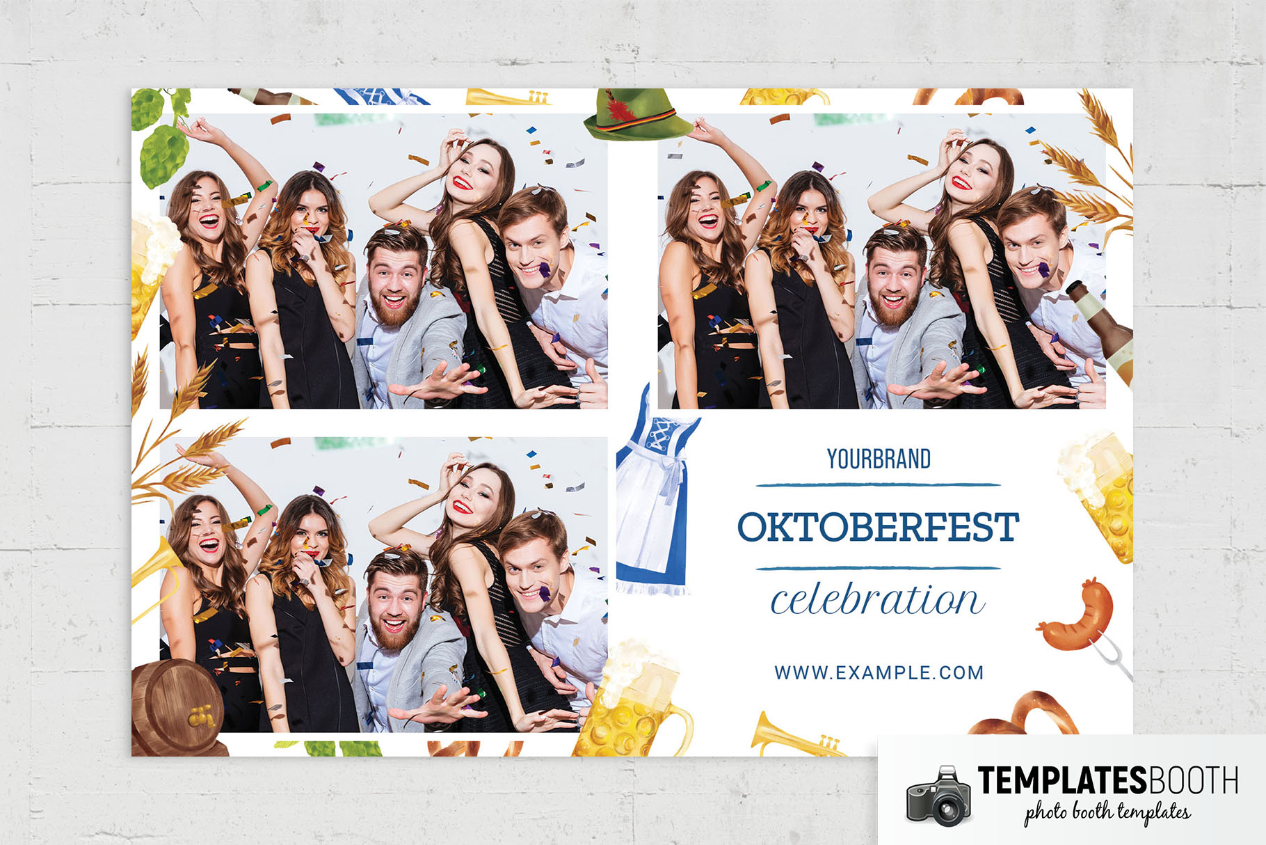 Oktoberfest Photo Booth Template