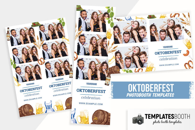 Oktoberfest Photo Booth Template for DSLR Booth, Photoshop & PNG