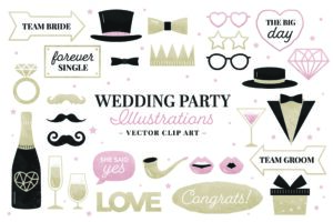 Wedding Digital Props (PNG, PSD, PDF Formats)