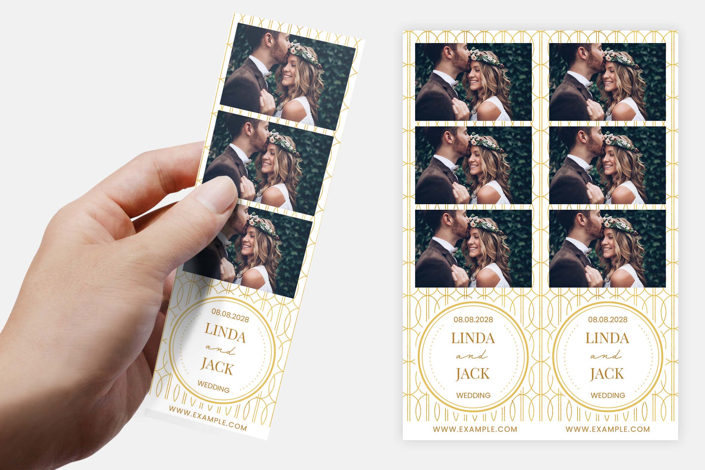 Wedding Photo Booth Template (PSD, PNG, DSLR Booth)