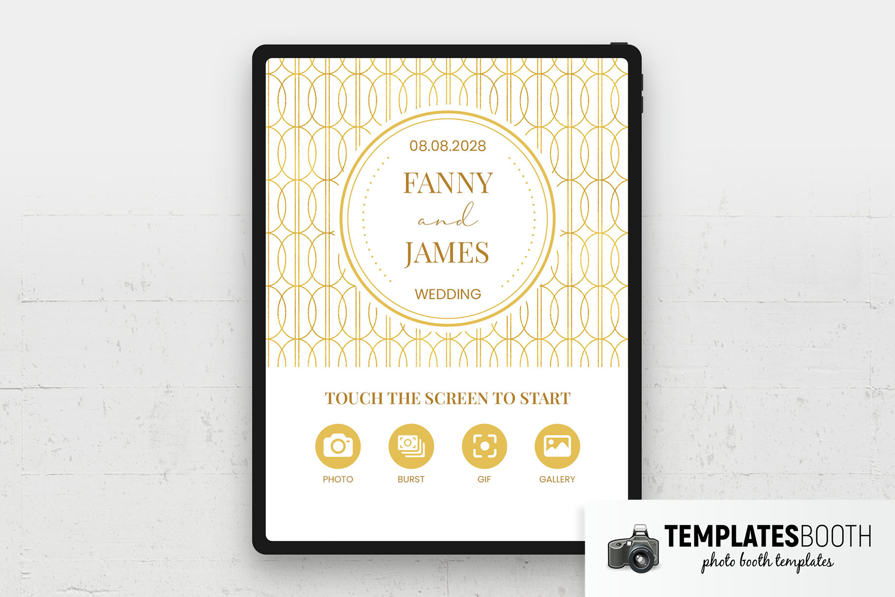 Wedding Circles Photo Booth Template Welcome Screen