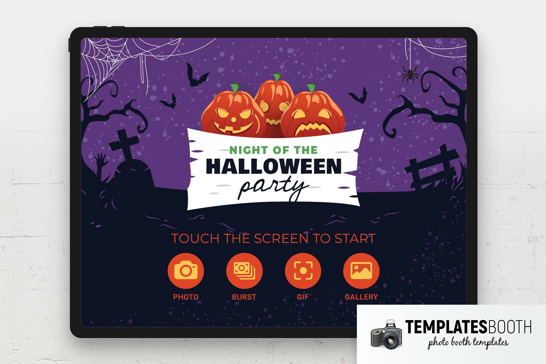 Spooky Halloween Photo Booth Welcome Screen