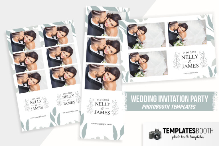 Minimal Wedding Photo Booth Template (PSD, DSLR Booth)