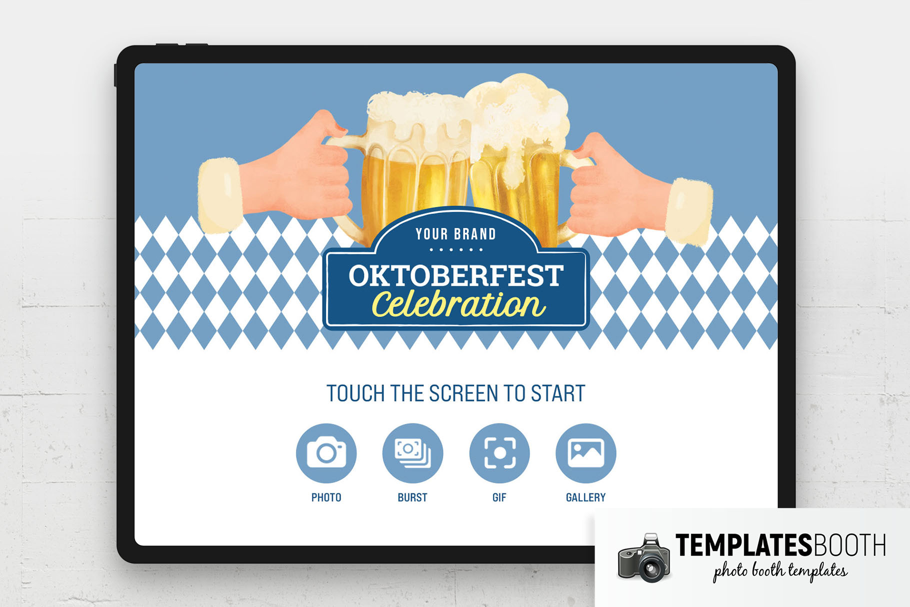 Bavarian Oktoberfest Photo Booth Welcome Screen