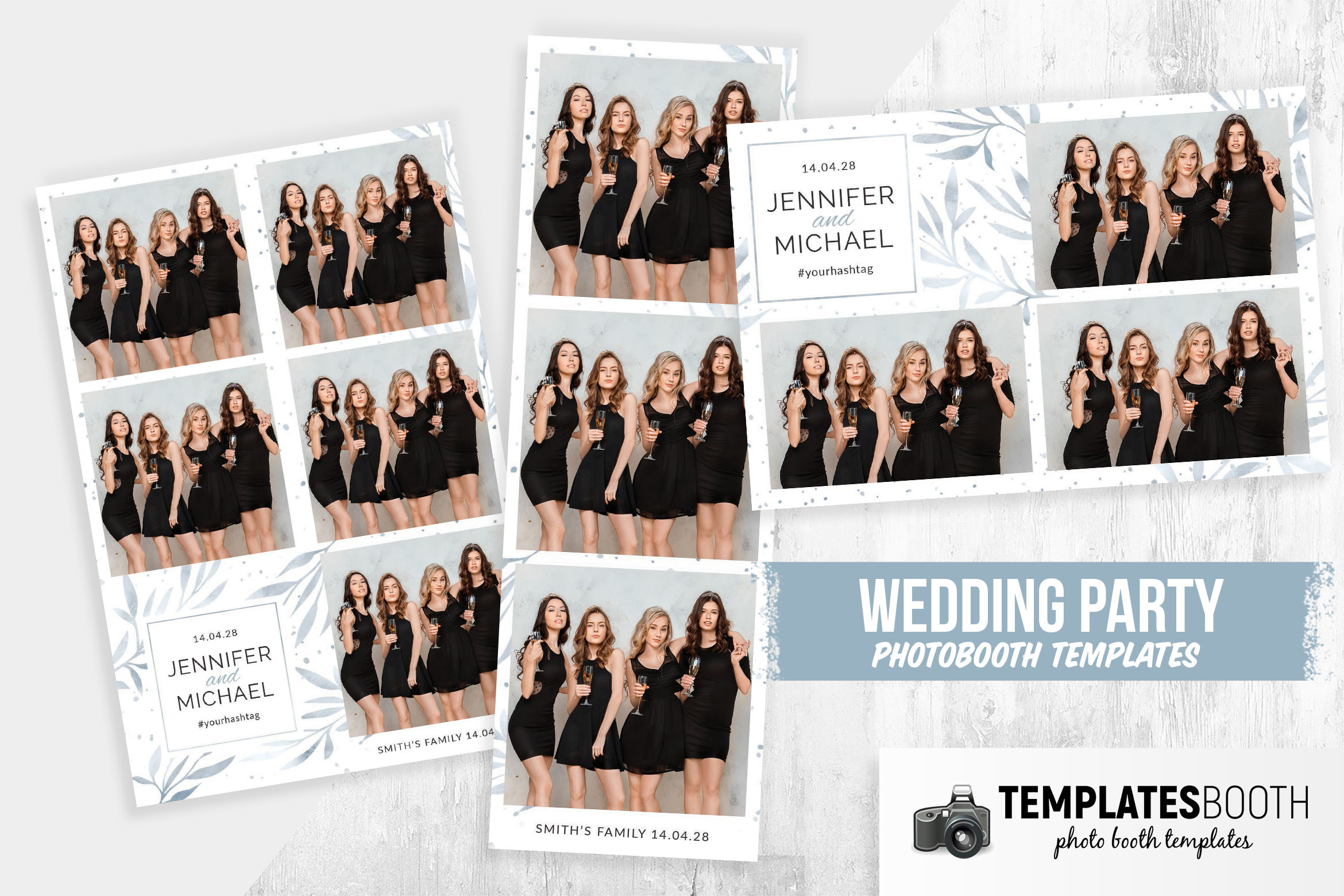 Simple Minimal Wedding Photo Booth Template Vol.7 TemplatesBooth