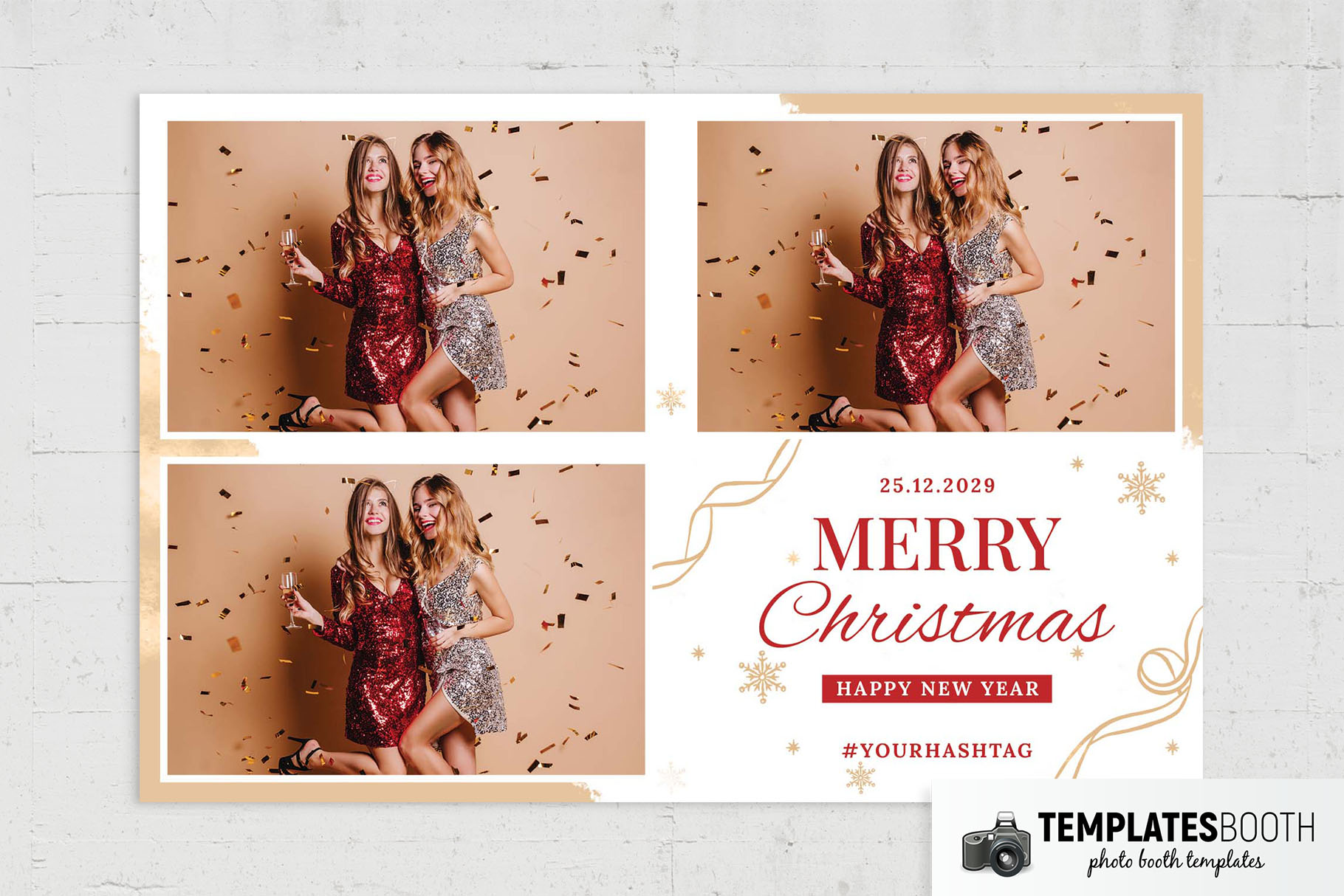 Free Christmas Photo Booth Template