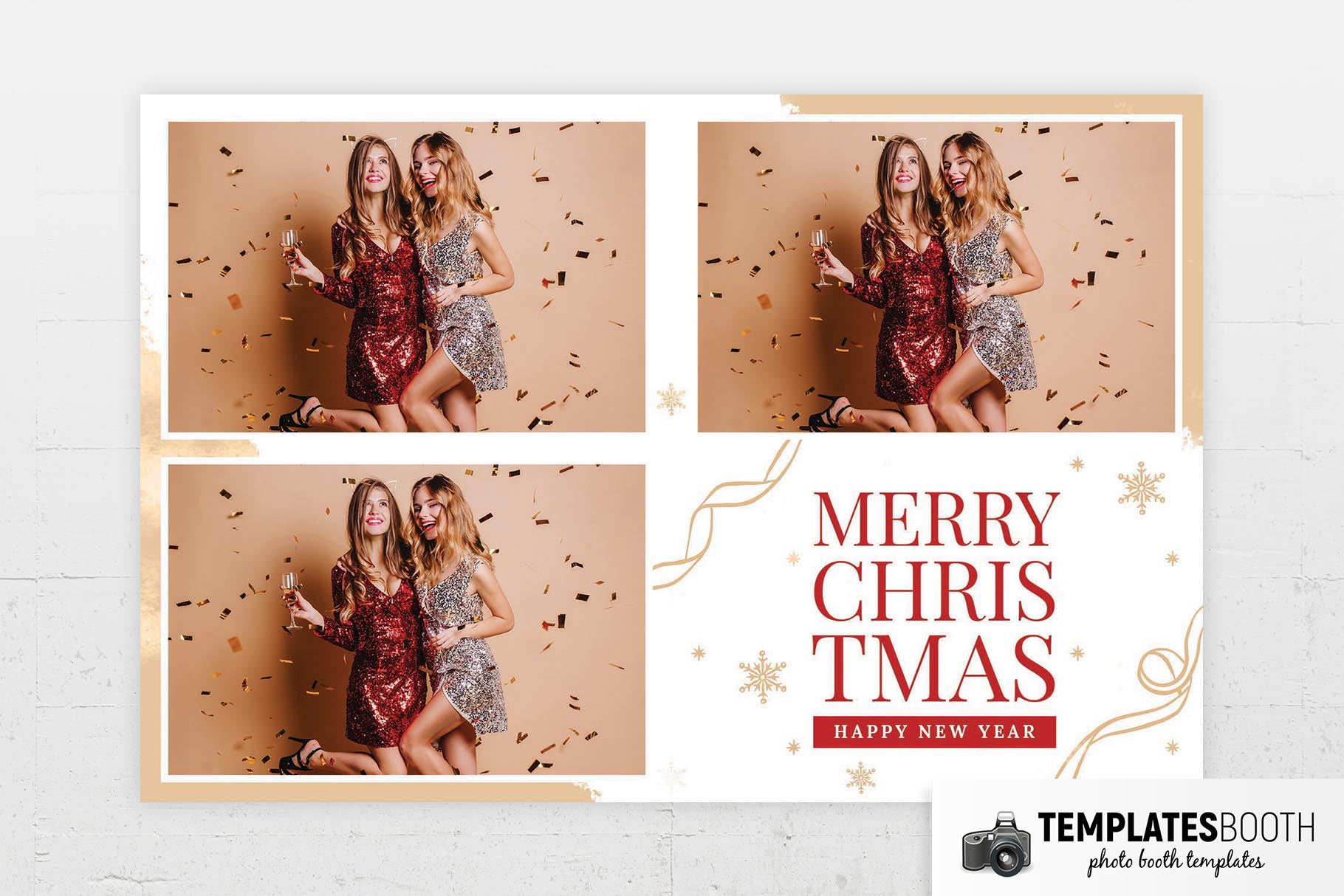 Free Christmas Photo Booth Template