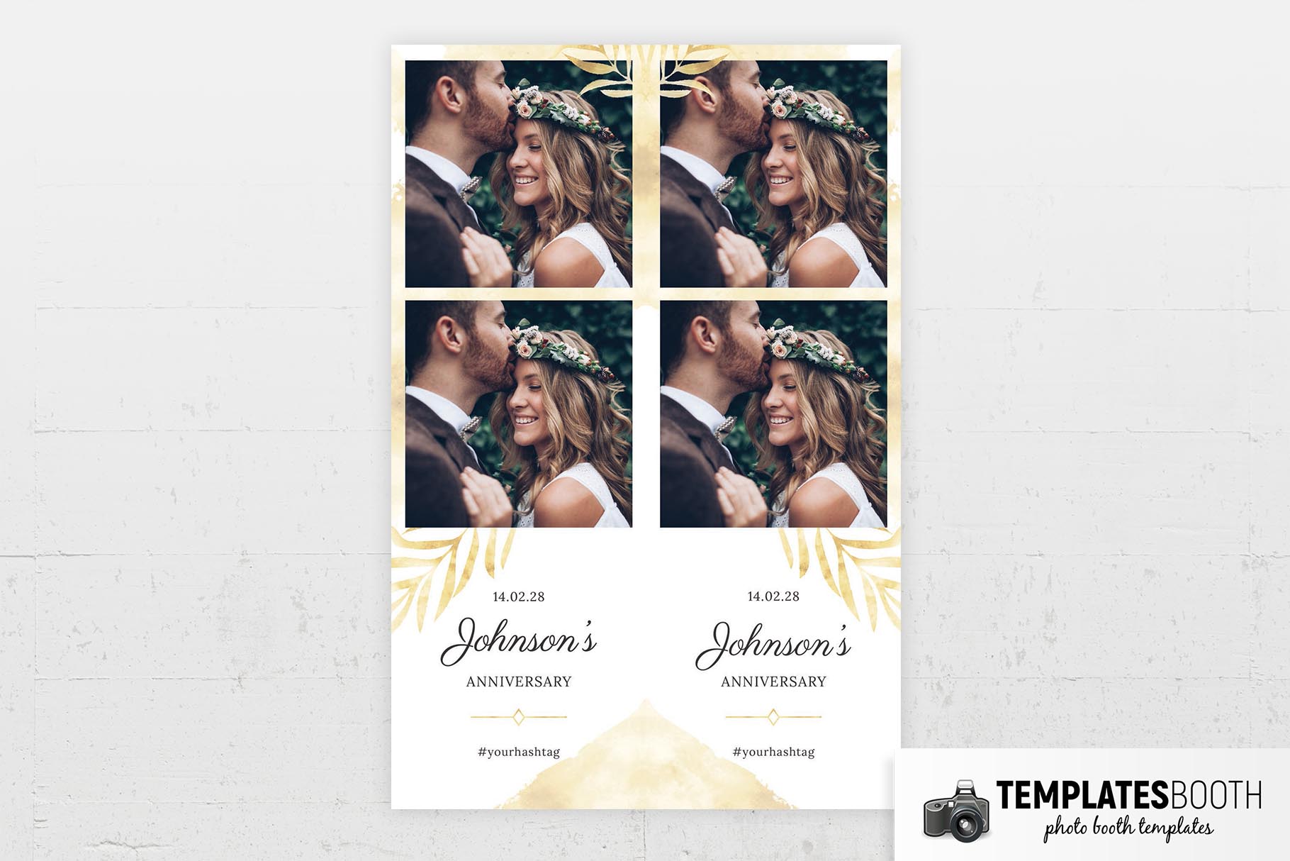 Gold Leaf Photo Booth Template