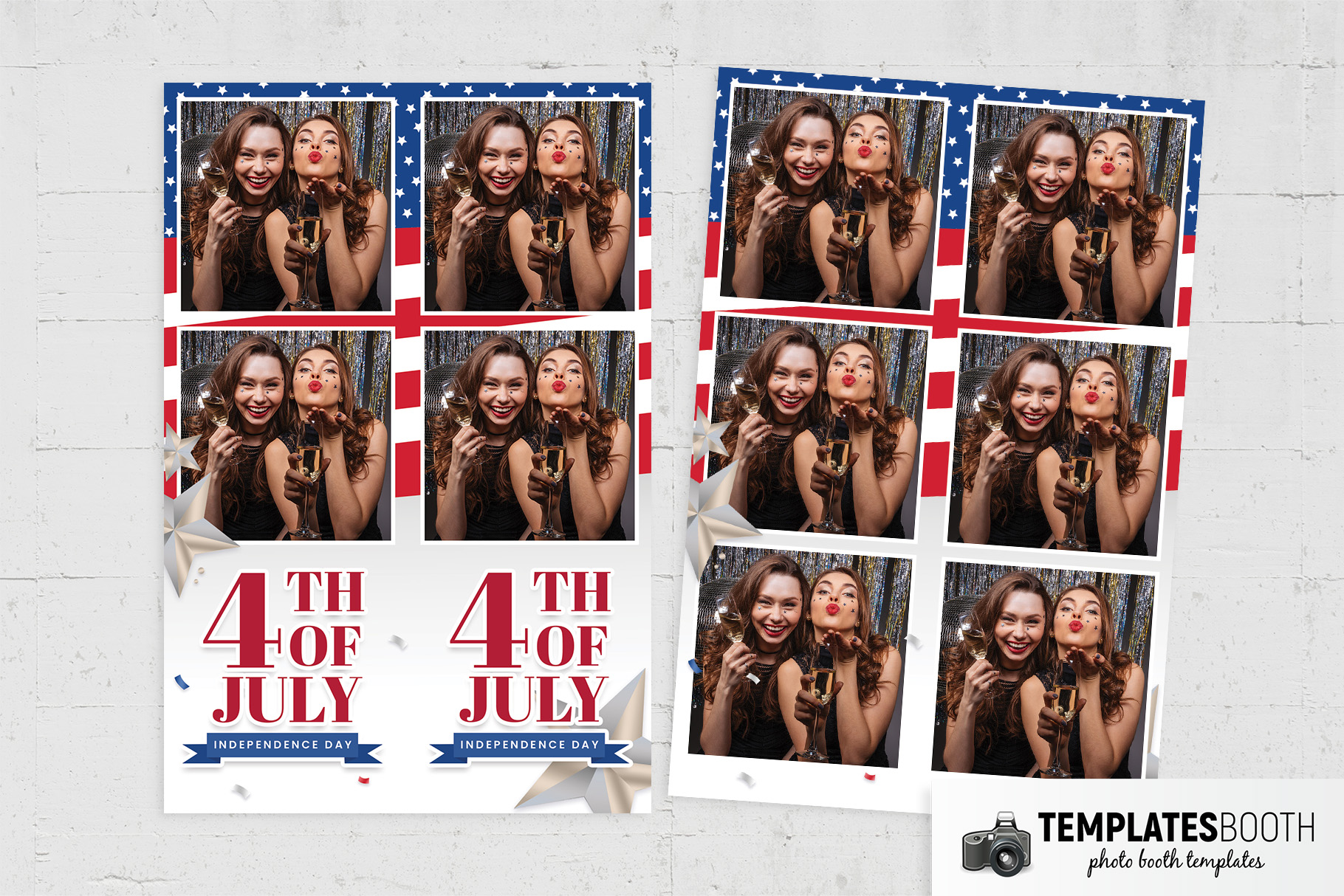 4th July Photo Booth Template (PSD Format)