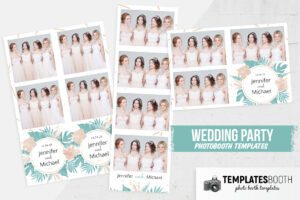 Free Tropical Leaves Photo Booth Template