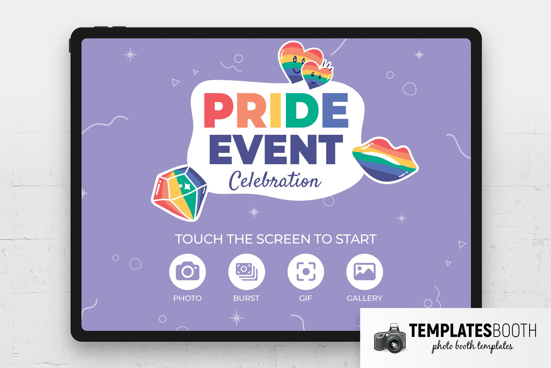 LGBT Pride Event Photo Booth Welcome Screen