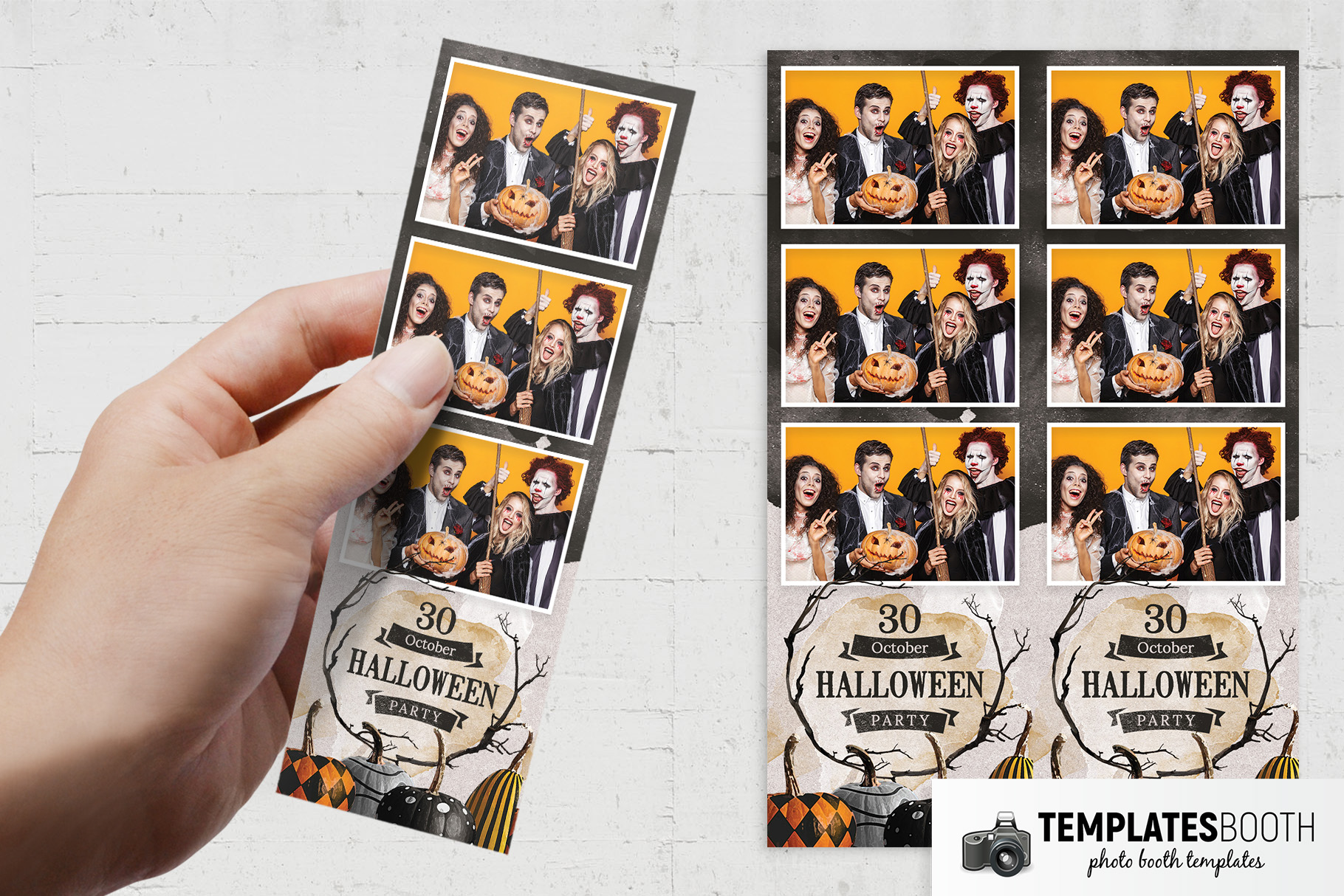 Rustic Halloween Photo Booth Template