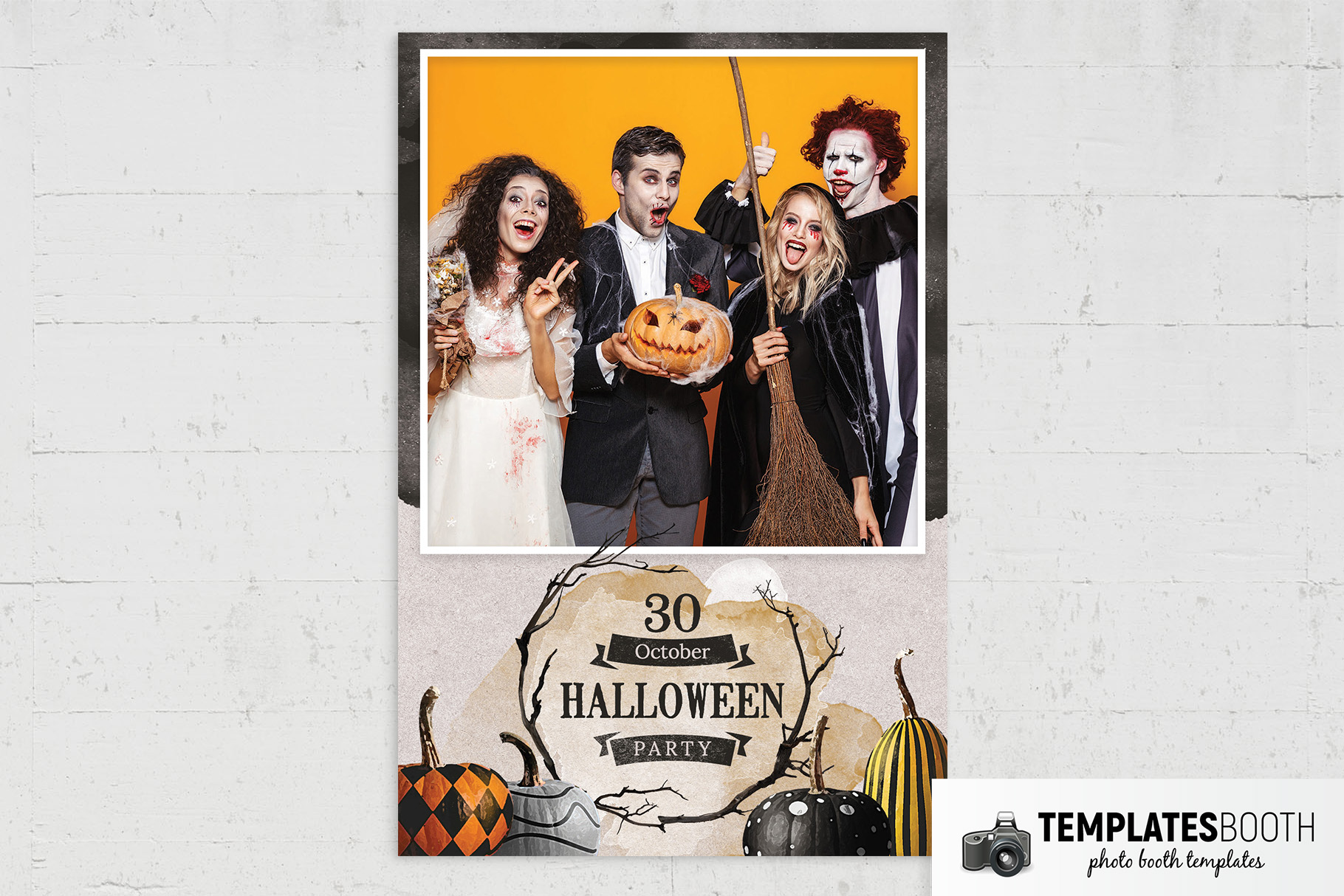 Rustic Halloween Photo Booth Template