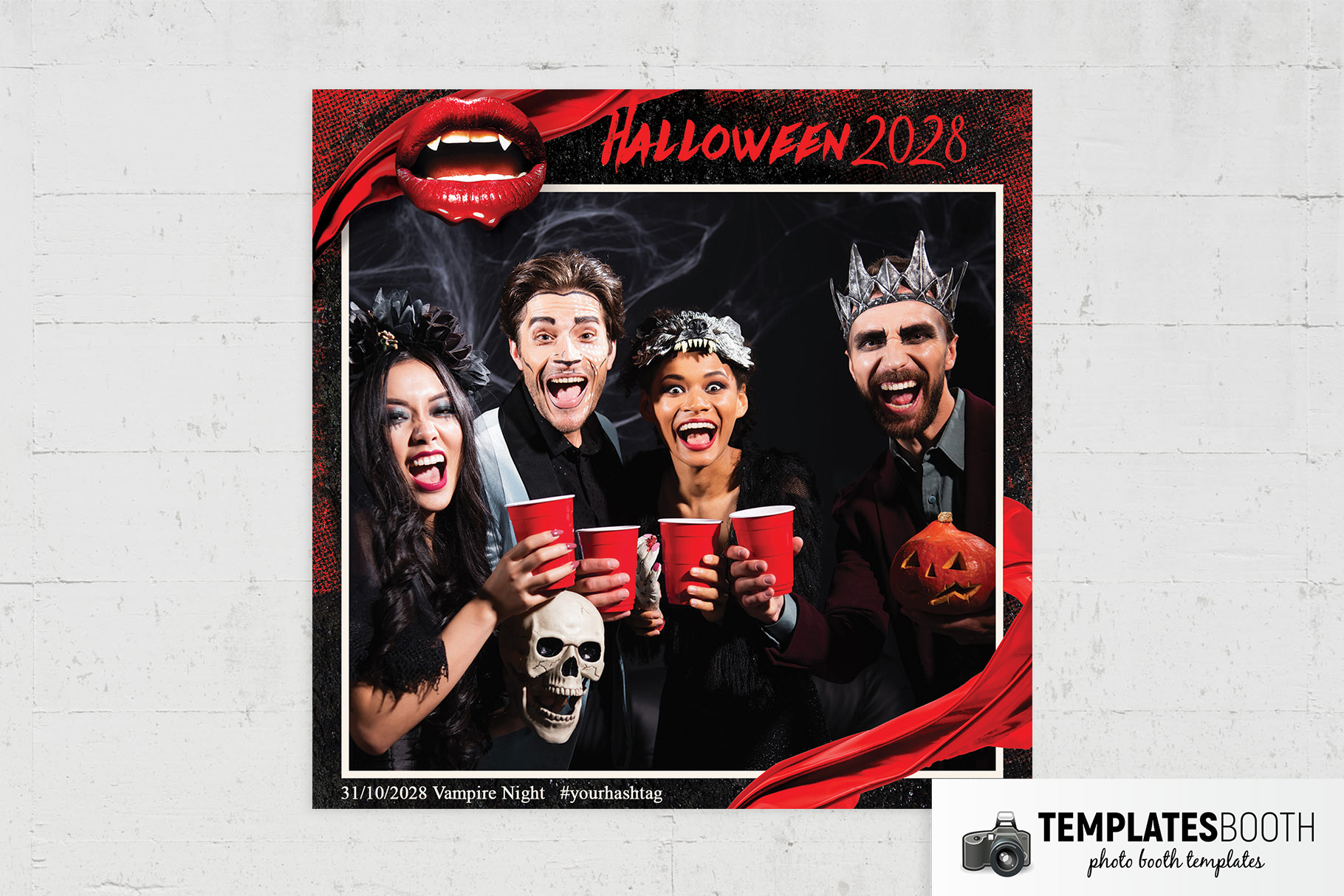 Vampire Halloween Photo Booth Template