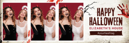 Modèle Halloween Blood pour photobooth – 2x6 horizontal