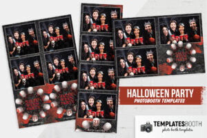 Halloween Skulls Photo Booth Template (PSD, PNG Format)
