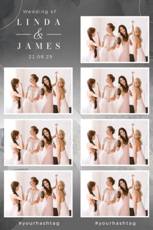 Elegant Grey Photo Booth Template – 4x6 Half & Half