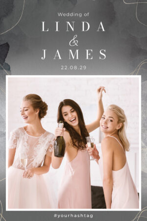 Elegant Grey Photo Booth Template – 4x6 Postcard (Portrait)
