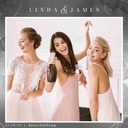 Elegant Grey Photo Booth Template – Square Overlay