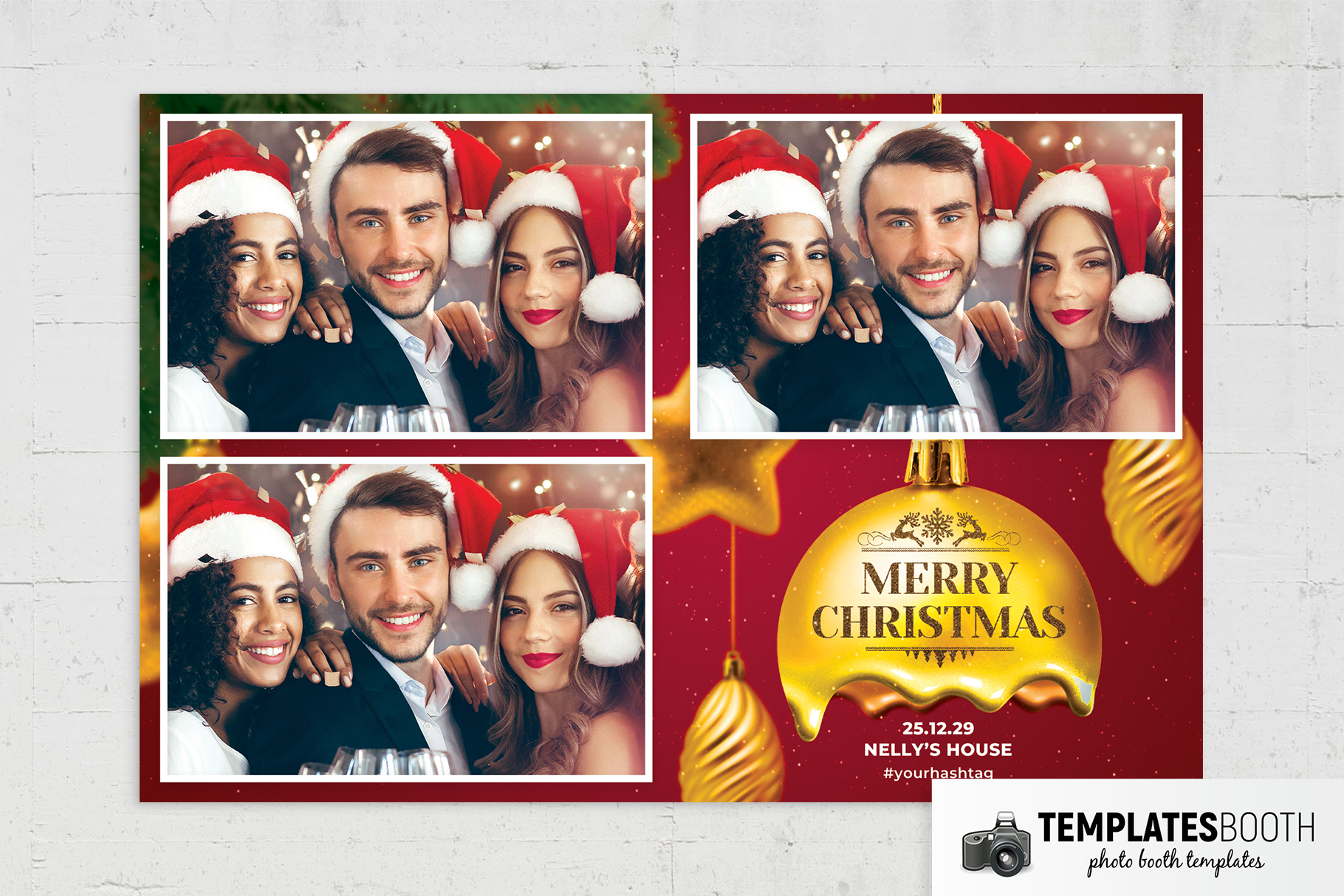 Christmas Bauble Photo Booth Template