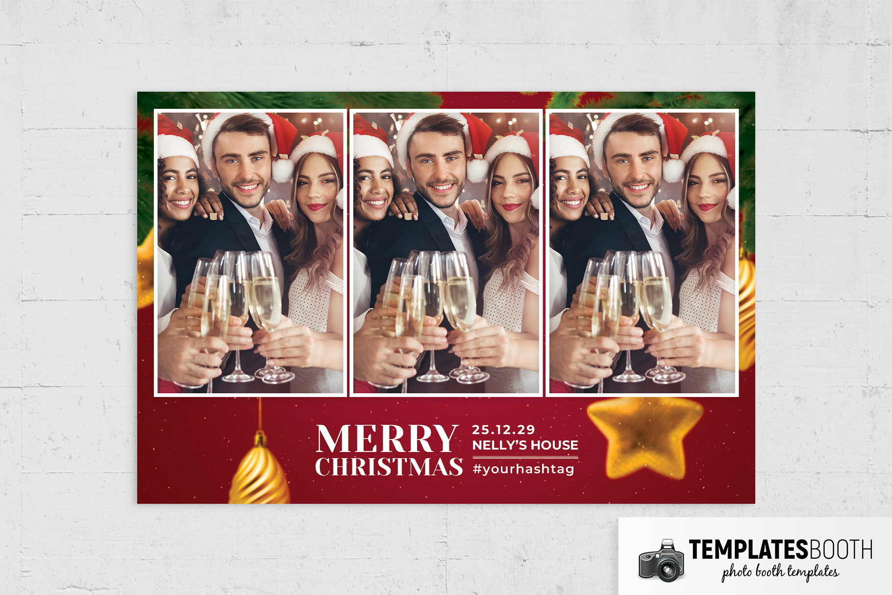 Christmas Bauble Photo Booth Template
