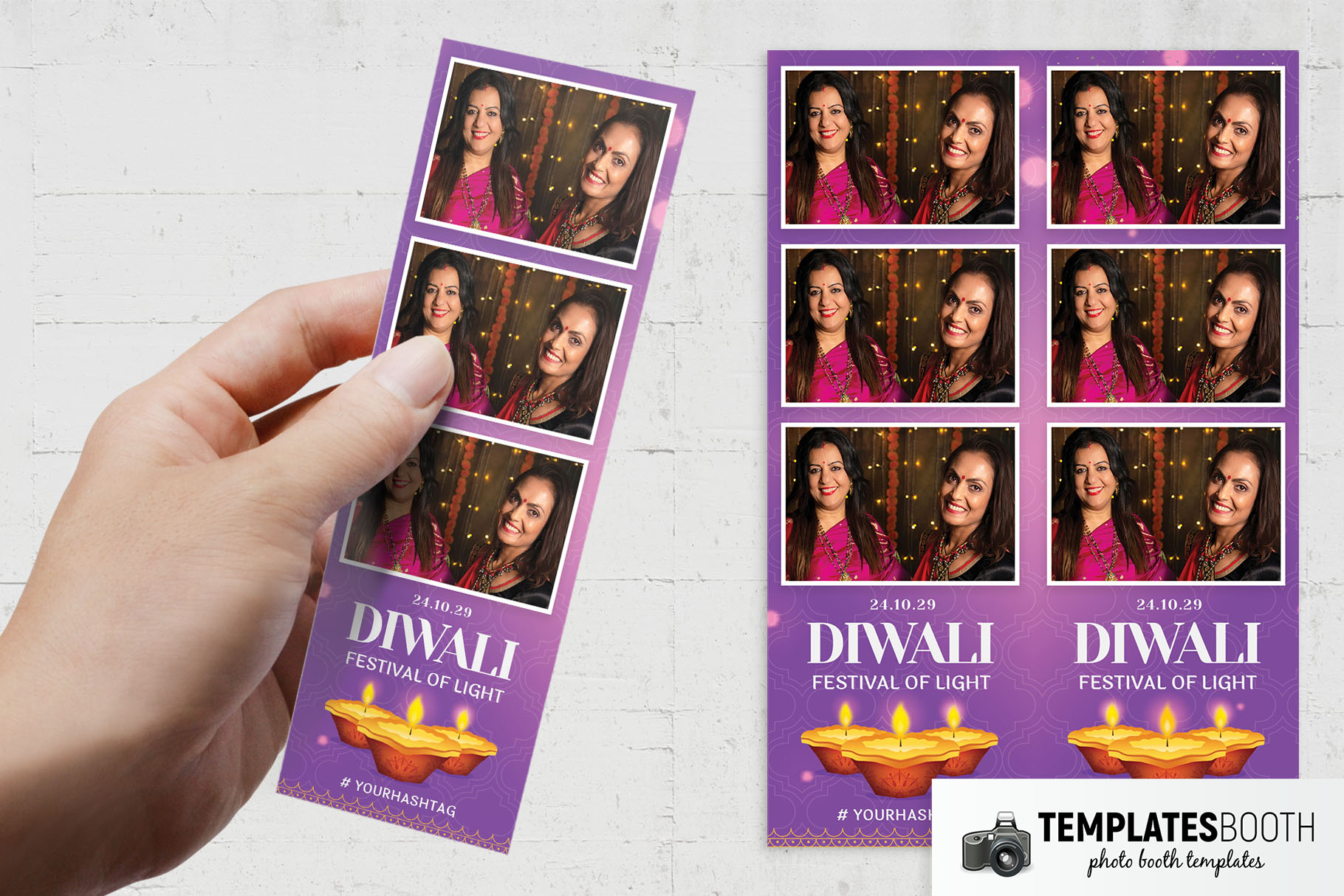 Diwali Festival Photo Booth Template (PSD Format)