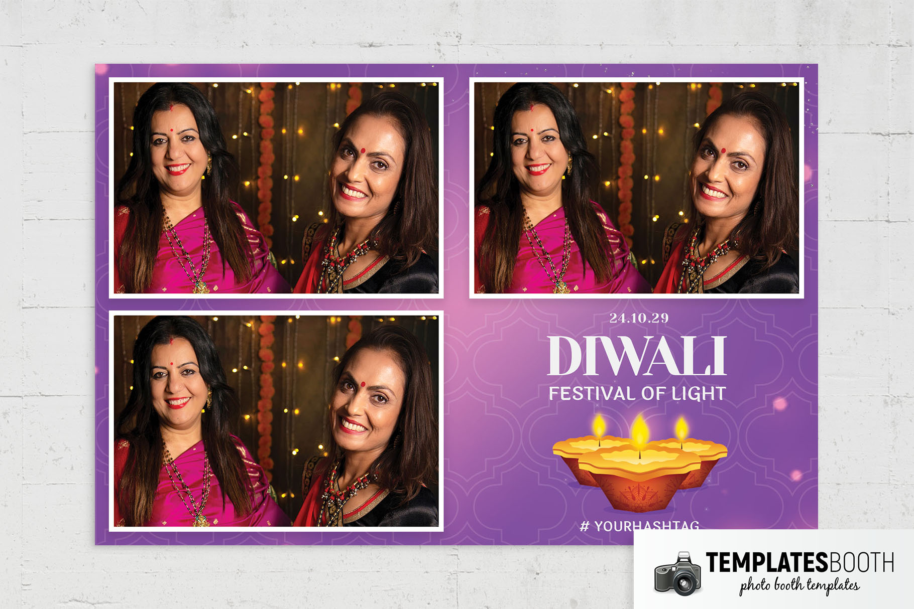 Diwali Festival Photo Booth Template (PSD Format)